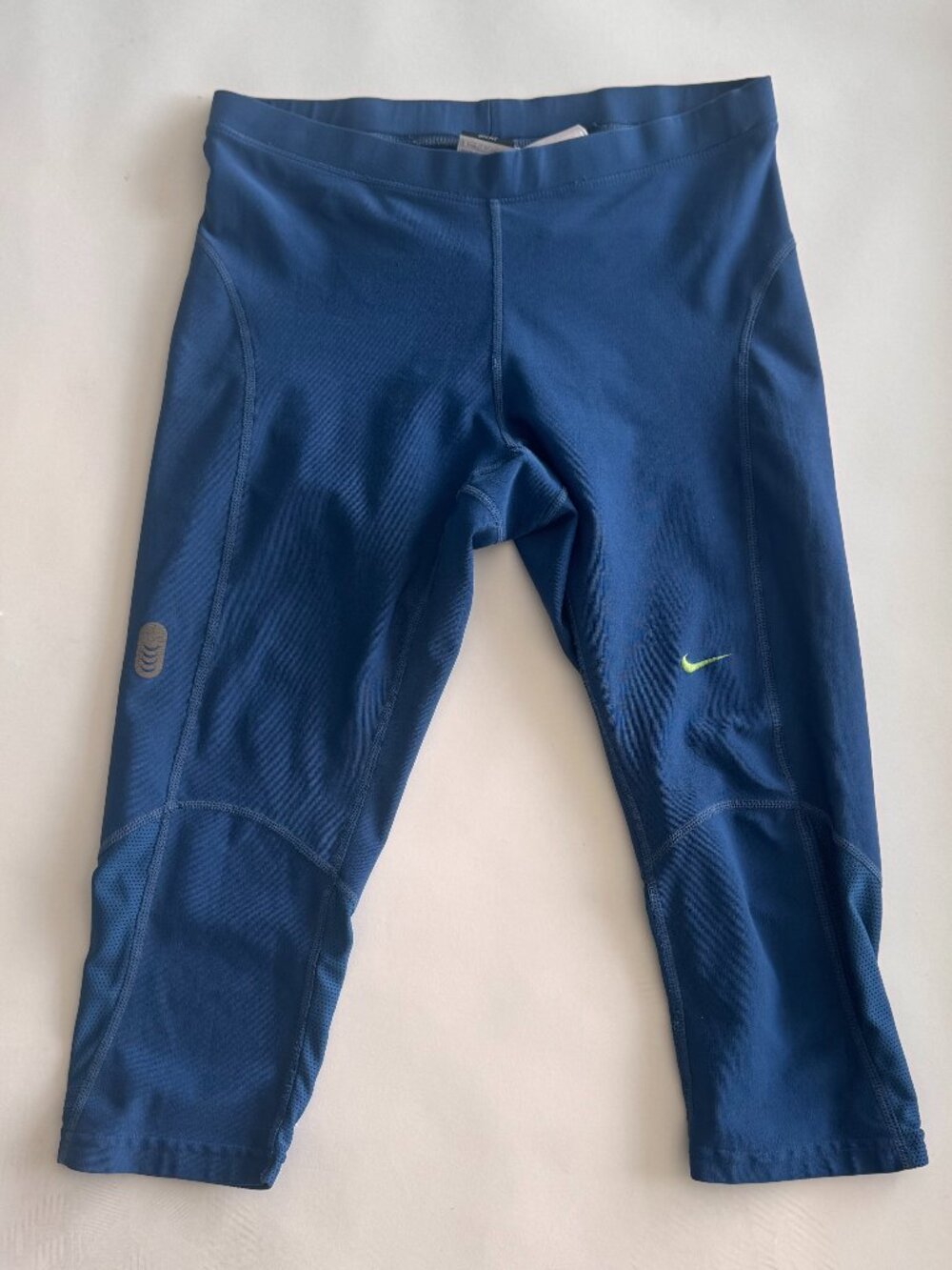 Nike 3/4 Capri Running Tights Leggings Blue XS Dri-FIT